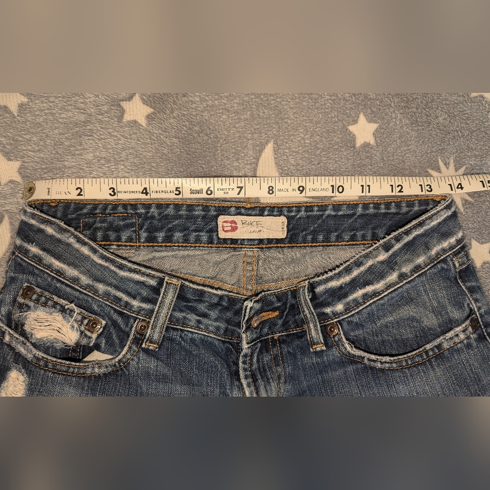 BKE Star distressed/faded blue jeans sz 28x33.5 PLEASE READ DESCRIPTION! - Picture 8 of 9